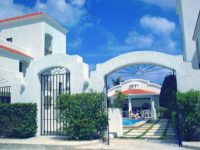 Front gate secured by electronic key card